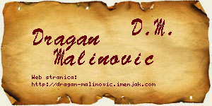 Dragan Malinović vizit kartica